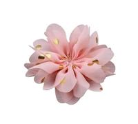 MZYFDC 10 pezzi da 7,5 cm di soffice ballerina in chiffon, ornamenti in tessuto, fiori con pois dorati Per DIY Matrimoni Torte Festa Casa Decorazione(Color 07,Flower Only)