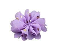 MZYFDC 10 pezzi da 7,5 cm di soffice ballerina in chiffon, ornamenti in tessuto, fiori con pois dorati Per DIY Matrimoni Torte Festa Casa Decorazione(Style 09,Flower Only)