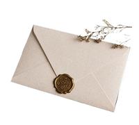 MZYFDC 15 pezzi set di lettere buste canapa stile vintage lettera d'amore pelle mucca carta speciale invito cartolina busta laccata(White)
