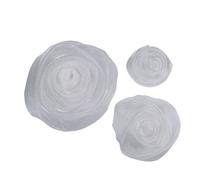 MZYFDC 3-6,5 cm Rosa Testa Vestito Capelli Decorazione Festa Piccolo Fiore Fai da Te Fatto a Mano Accessori for Abbigliamento Costume Per DIY Matrimoni Torte Festa Casa Decorazione(White,3cm 10pcs)