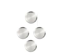 MZYFDC 4 piatti in acciaio inossidabile argentati, for carne alla griglia, vassoi circolari for la casa, for ossa, for torte(Qianpan-4pcs-17)