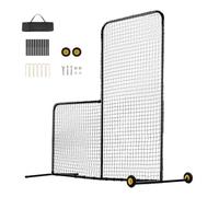 MZYFDC Baseball con Schermo a L for Gabbia da Battuta 7x7 Ft Protezione for Il Corpo di Sicurezza for Softball Portatile Borsa for Trasporto per Allenamento con Bersaglio(with Wheel)