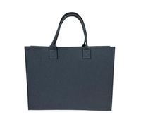 MZYFDC Borsa a tracolla in feltro di grande capacità a a tinta unita a semplice for la spesa for ragazze donna Per Gite All'aperto, Picnic, Shopping(Dark Grey)