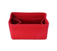 MZYFDC Borsa con inserto in feltro for trucco interna Borse di stoccaggio portatili da viaggio for cosmetici Organizer for le donne Per Gite All'aperto, Picnic, Shopping(Red,30x15x16cm)