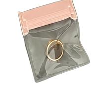 MZYFDC Borsa Portagioielli 100 pezzi ROSA Gioielli Sacchetto con cerniera satinato Anello Orecchino Collana Bracciale Imballaggio Trasparente Plastica EVA(Clear 7x8cm)