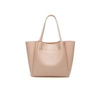 MZYFDC Borsa Vera Pelle Donna Borsa a tracolla plissettata di grande capacità, borsa portatile a una spalla(Pink)