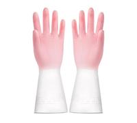 MZYFDC Guanti Per Lavare i Piatti Colorful Gradient Kitchen Gloves Rubber Waterproof Dishwashing Cleaning Household For Cooking(Pink,L)