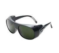 MZYFDC Occhiali di sicurezza antiurto specifici for impianti protettivi for lavori saldatura antivento con lenti in vetro ottico a 3 colori Per cantieri, laboratori di chimica e ciclismo(Dark green)