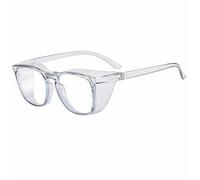 MZYFDC Occhiali di sicurezza trasparenti da donna, quadrati, antiappannamento, antigraffio, antiluce blu, lavoro Per cantieri, laboratori di chimica e ciclismo(C6 Grey)