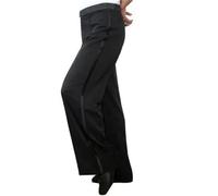 MZYFDC Pantalone Uomo per Danza Latino Pantaloni da Ballo Jazz/Latino da Uomo, Neri, da Uomo, for Sala da Ballo, Abbigliamento da Ballo for Prove/esibizioni(Black Lace Section,Waist 74CM)