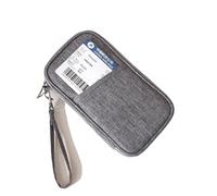 MZYFDC Portafoglio portapassaporto for famiglie con blocco RFID, essenziale for i viaggi, organizer for documenti, custodia for carte di credito(Gray)