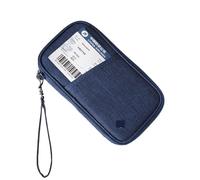 MZYFDC Portafoglio portapassaporto for famiglie con blocco RFID, essenziale for i viaggi, organizer for documenti, custodia for carte di credito(Blue)