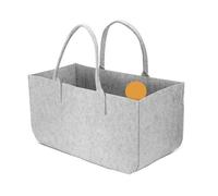 MZYFDC Shopper Pieghevole In Feltro Con Cestino Grande For Borsa In For Legna Da Ardere Per Gite All'aperto, Picnic, Shopping(1 pcs Light Grey)
