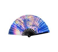 MZYFDC Ventaglio Pieghevole Riflettente da 33 cm, ventaglio for Kung Fu, spettacoli teatrali, Feste di Danza, Accessori for la Fotografia per Kung Fu E Tai Chi(Color 04)