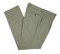 N+1 - Pantalone Uomo Classico in Fresco Lana con Pens Cavallo Alto Gamba Larga Elegante Tasca Dritta Leggero Estivo (48, Sabbia)