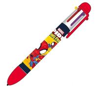 N. 1 PENNA SPIDERMAN SPIDEY 6 COLORI inchiostro BLU' VERDE ROSSO NERO VIOLA GIALLO