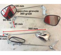 N.1 Specchio Retrovisore si monta sia a SX-DX PIAGGIO VESPA TRAPEZ.