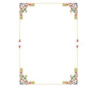 N. 10 Diplomi carta Pergamena formato A4 con cornice adatta per stampanti laser o ink-jet