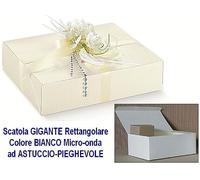 N.10 MAXI SCATOLA Cm.28x14x7,5 H BOMBONIERA BIANCA MICRO ONDA ad ASTUCCIO SUPERS