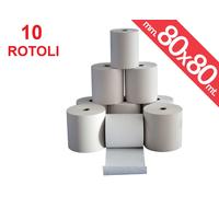 N.10 rotoli termici 80x80 rotolo termico carta carta ricevuta 80 12mm stampante