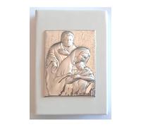 N.10 VANGELO 6x9 COMUNIONE Made in Italy SACRA FAMIGLIA in ARGENTO 925 % 3245/1