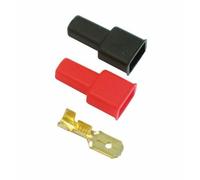 n. 100 terminali maschio passo 6,35 x 0,80 + cappucci 500.4160 Brexel 5 buste