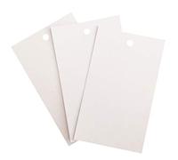 N. 2.000 Etichette listelli cartellini cartoncini con foro in cartoncino bianco 300 gr. con foro - Ft.o 50x80 mm.