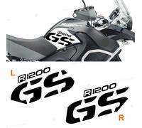 n.2 adesivi nero fiancate serbatoio compatibili BMW R1200 GS Adventure 2006-2013