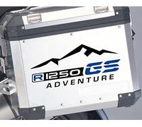 n.2 Adesivi per valigie allu sostitutivo per BMW R 1250 GS (Black/Blue)