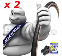 N°2 Copertone / Pneumatico 28" - 700 x 28 NERO / PARA MICHELIN + N°2 Camere