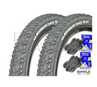 N°2 Copertone / Pneumatico MICHELIN COUNTRY DRY2 Bici MTB 26 x 2.00 + 2 Camere I