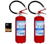 N. 2 Estintori a Polvere Kg 6 forniti di staffa + cartello + tagliando + registro antincendio (La Scadenza del Tagliando Non è la Scadenza dell’Estintore) - Estintore Pronto all’Uso TAG Nr E1061