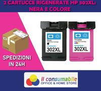 n. 2 ink jet 302XL Nero e Colore DeskJet 3638 Envy 4527 NUOVO