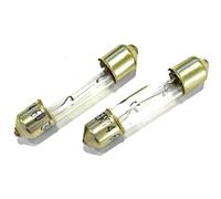 N. 2 Lampadina siluro 6V 3W (6x31 mm) lampada fanale compatibili con Vespa,scooter,moto d'epoca