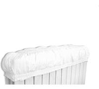 N 2 Pezzi Copricalorifero Elasticizzato Regolabile Moderno Copritermosifone Bianco Lavabile in Stoffa con Asola Valvola Cover Copri Termosifone Cattura Polvere Universale Estensibile (XL2)