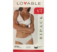N.2 REGGISENO LOVABLE COTTON LINE senza FERRETTO in COTONE Comfort e naturalezza