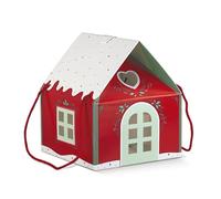 N. 2 SCATOLA REGALO MATRIMONIO FORMA CASETTA (24.5x24.5x15 Cm Rossa)