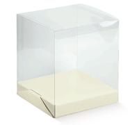 N.2 Scatola trasparente pvc cm21x21 Alta 30 - Confezione Regalo Matrimonio
