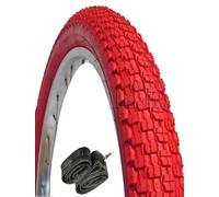 N. 2 X 20 Pneumatico Flasque 1,95 N ° 2 Chambres Á. Air de Vélo Vtt Bmx-Rouge