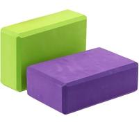N° 2 Yoga Brick Mattoncini Blocchi di Supporto per la Pratica dello Yoga in Schiuma Eva Eco-Friendly