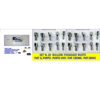 N. 20 Bulloni Ruote Viti per Fissaggio Ruote Auto per FIAT MM.12 x 1,50 T.17