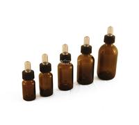 N. 20 FLACONE VETRO AMBRATO ML. 30 CON TAPPO A VITE CON CONTAGOCCE IN VETRO Ø 18