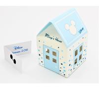 N.20 Scatola Bomboniera Tipo Casetta Confetti Mikey M. Stars Disney Celeste