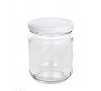 N°24 Vasetti in vetro 212 ml con capsula bianca per confetture marmellate miele