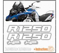 n.4 adesivi compatibili con BMW R 1250 GS HP Adventure - kit 2 “R1250” + 2 “HP”