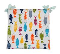 n. 4 cuscini copri sedia per cucina simpatici PESCI COLORATI Mare Multicolor Mad