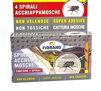 N.4 Strisce adesive Acchiappa cattura mosche da interno esterno carta moschicida adesiva per eliminare mosche moscerini in fogli strisce antimosche mosche
