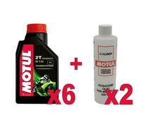 N. 6 PZ Olio Moto MOTUL 510 2T A BASE SINTETICA + N.2 Misurini dosatore OMAGGIO