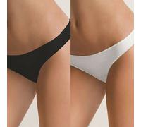 N.6 Slip BRASILIANO DONNA COTONELLA art.3490 COTONE BIELAST. FINITURE INVISIBILI