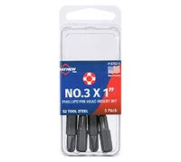 N. 7,6 x 2,5 cm Phillips Pin Head Insert Bit, confezione da 5
